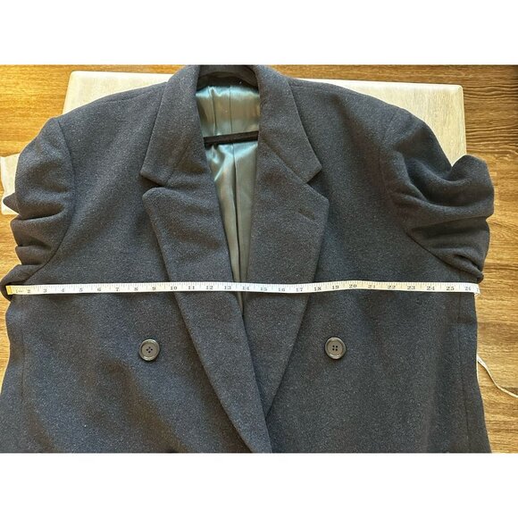 Ralph Ralph Lauren VINTAGE Blue Label Long Wool Coat Black Size 46L / XXL Unisex - Picture 9 of 11